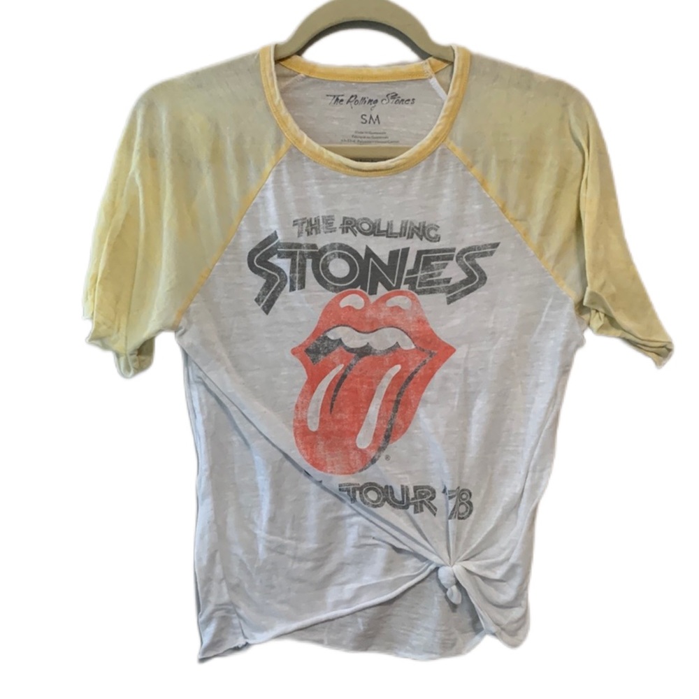 The Rolling Stones Burnout Baseball Tee Shirt